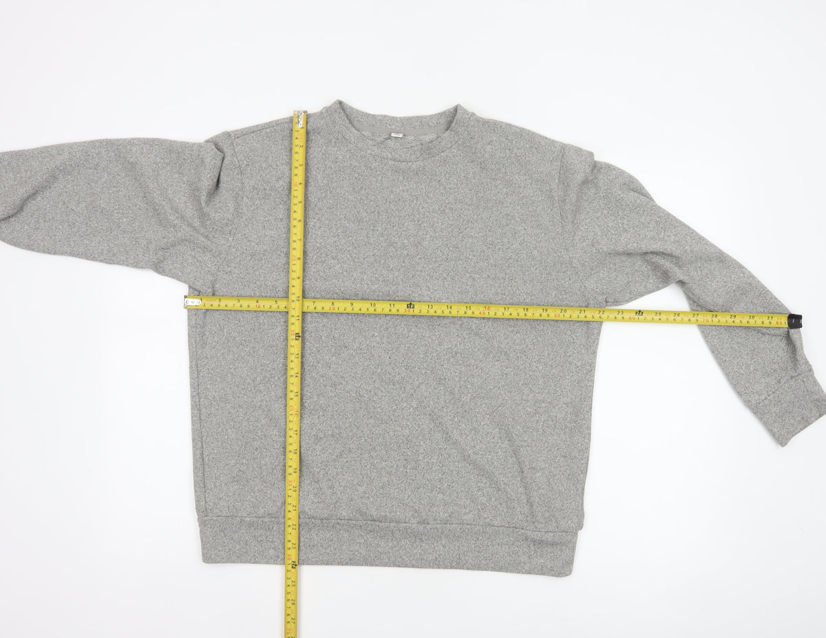 Uniqlo Women Grey M Pullover Crew Neck Long Sleeve Sweatshirt