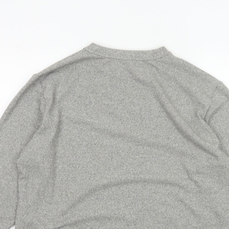 Uniqlo Women Grey M Pullover Crew Neck Long Sleeve Sweatshirt