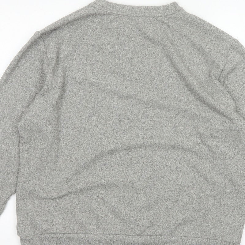 Uniqlo Women Grey M Pullover Crew Neck Long Sleeve Sweatshirt