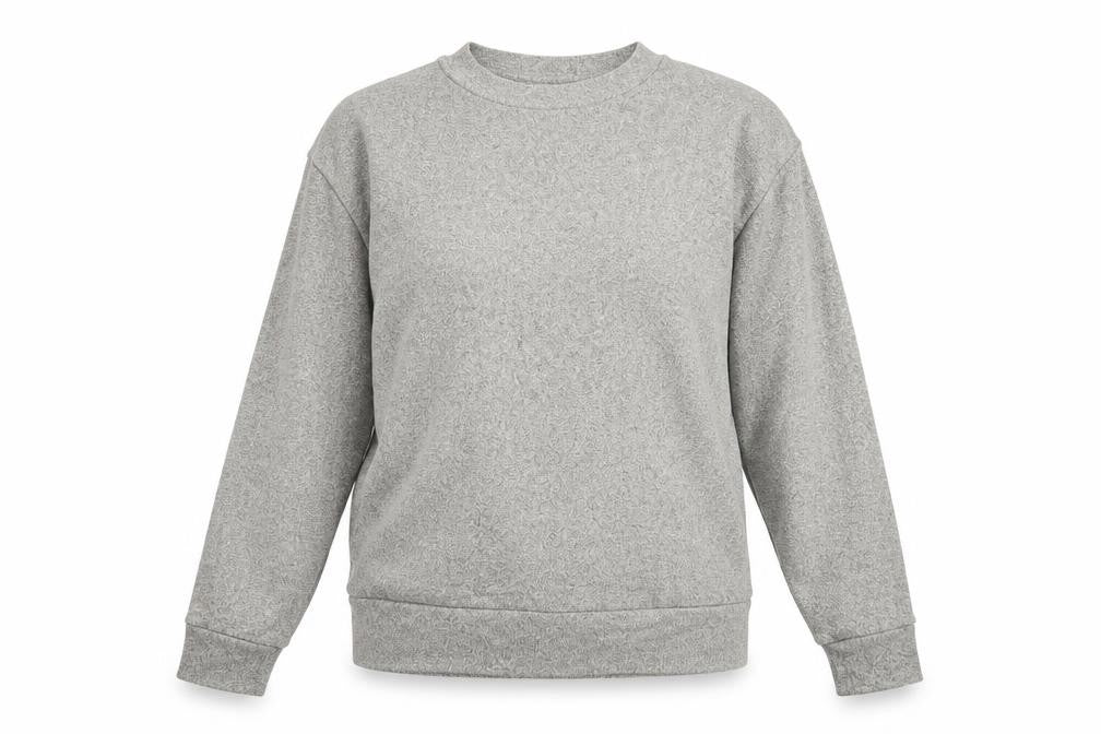 Uniqlo Women Grey M Pullover Crew Neck Long Sleeve Sweatshirt