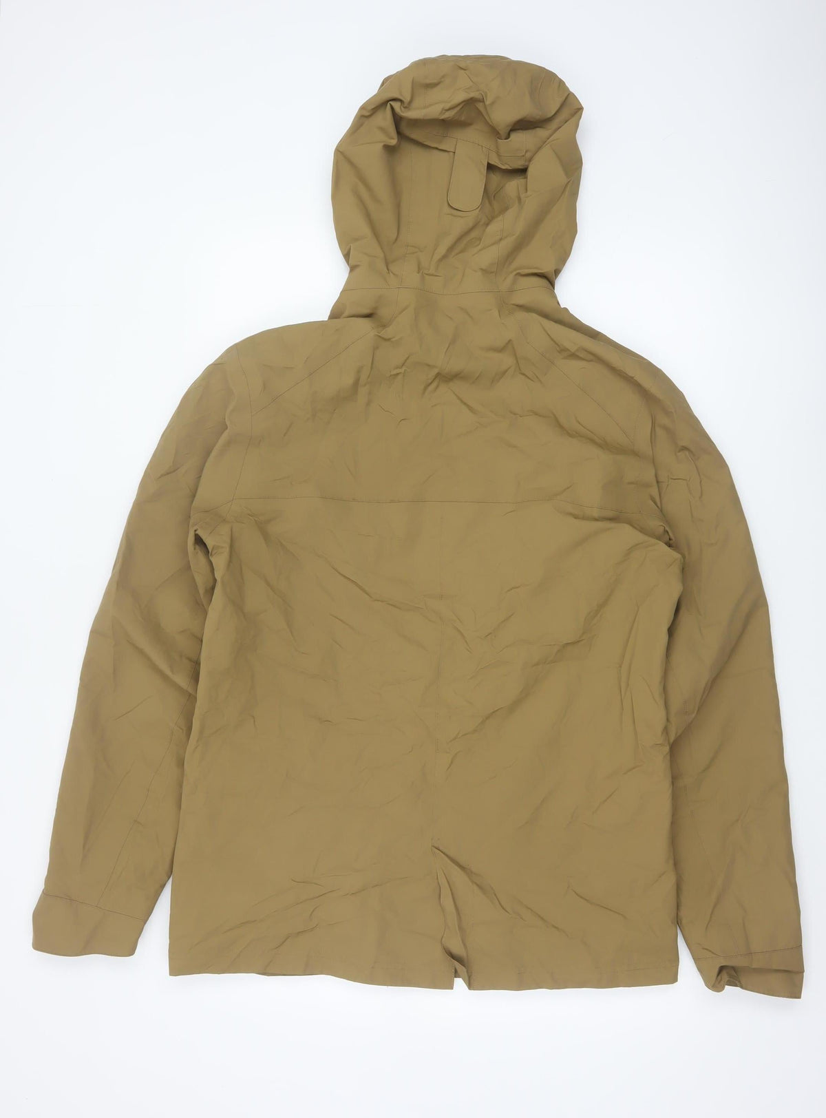 Quechua Men’s Beige M Outdoor Hooded Hiking Parka Jacket