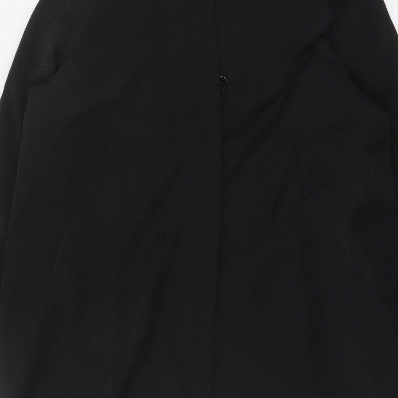 Bhs Women’s Black Size 20 Hooded Mid-Length Overcoat