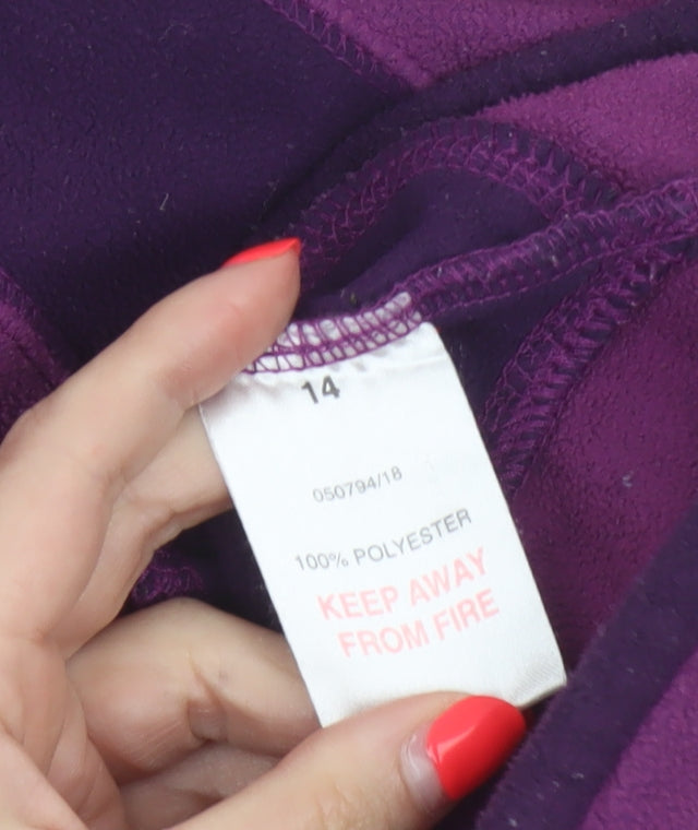 Peter Storm Women’s Purple Size 14 1/4 Zip Fleece Pullover Sweatshirt