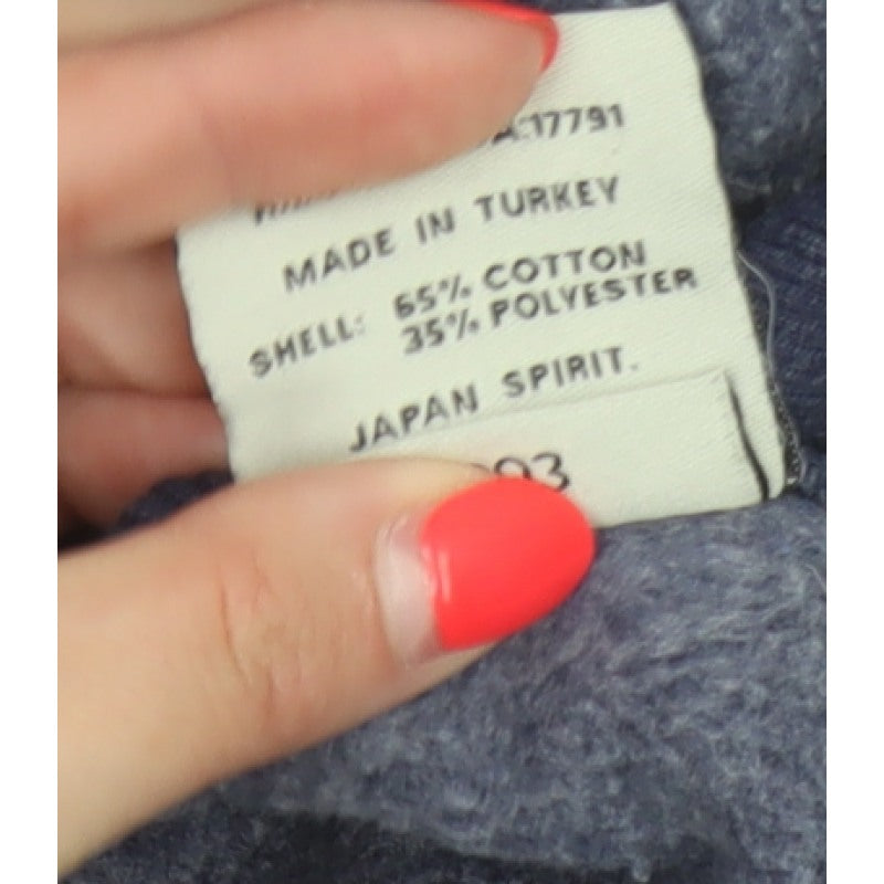 Superdry Women Blue S Pullover Sweatshirt Vintage Orange Label Logo