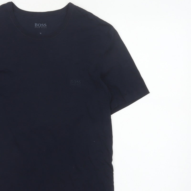 Additional view of BOSS Hugo Boss Men's Blue M Logo Crew Neck Cotton T-Shirt