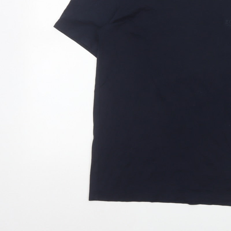 Additional view of BOSS Hugo Boss Men's Blue M Logo Crew Neck Cotton T-Shirt