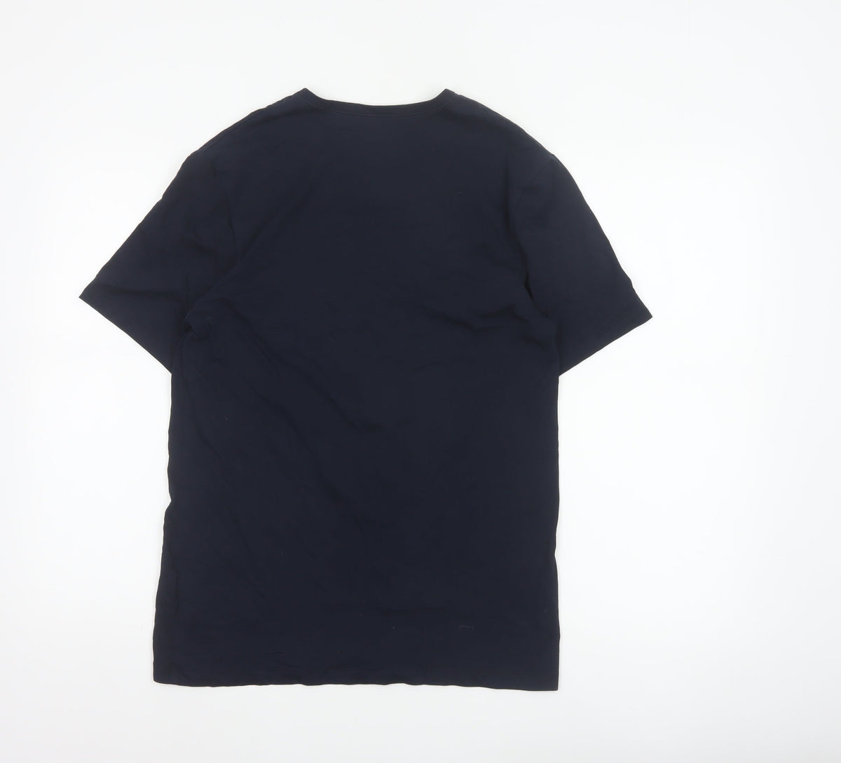 Brand and care label for BOSS Hugo Boss Men's Blue M Logo Crew Neck Cotton T-Shirt