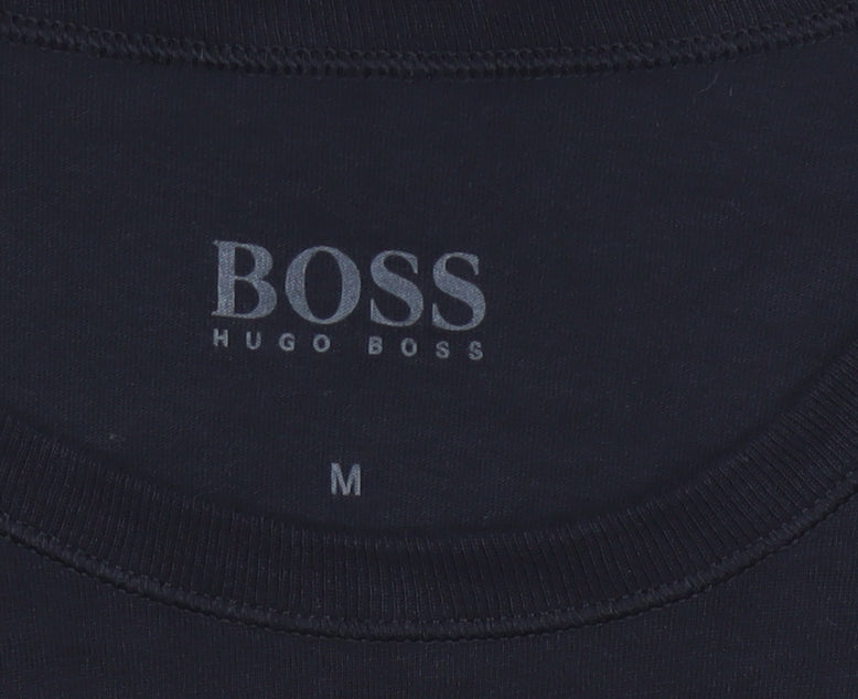 Additional view of BOSS Hugo Boss Men's Blue M Logo Crew Neck Cotton T-Shirt