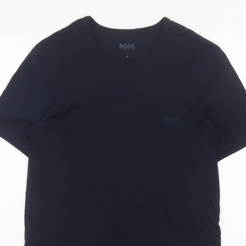 Additional view of BOSS Hugo Boss Men's Blue M Logo Crew Neck Cotton T-Shirt