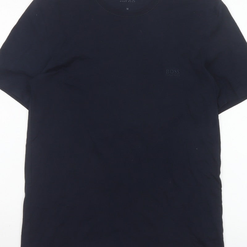 Additional view of BOSS Hugo Boss Men's Blue M Logo Crew Neck Cotton T-Shirt