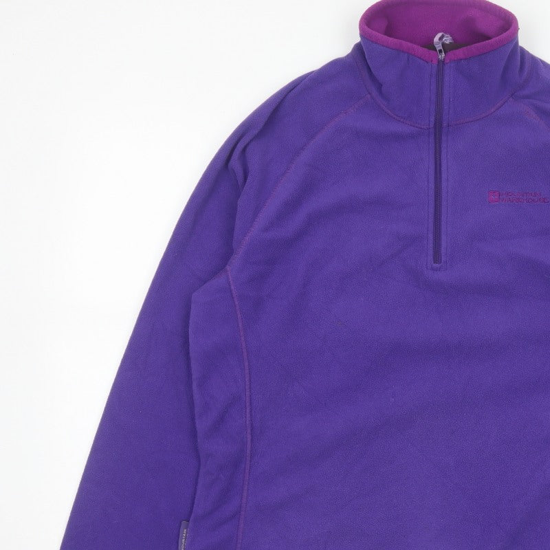 Mountain Warehouse Women Purple UK 16 Pullover 1/2 Zip Fleece Sweatshirt