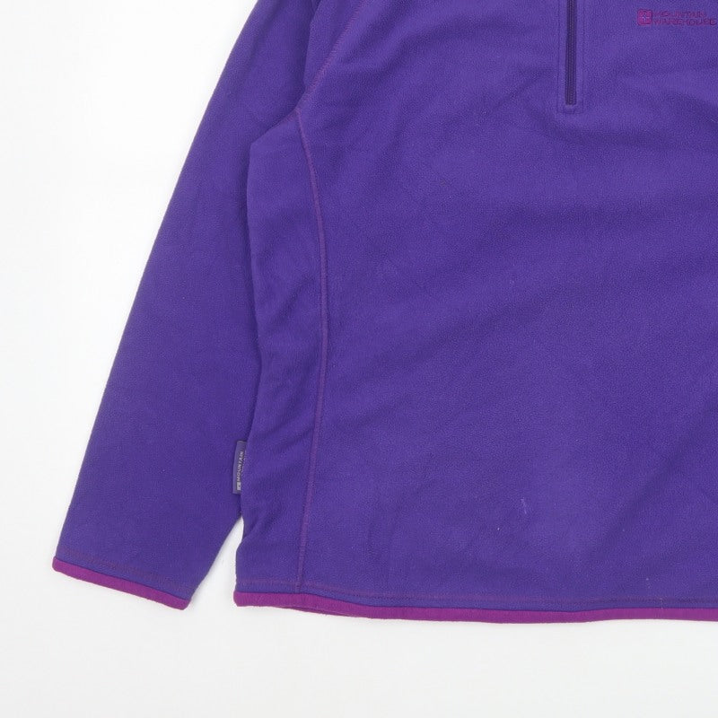 Mountain Warehouse Women Purple UK 16 Pullover 1/2 Zip Fleece Sweatshirt