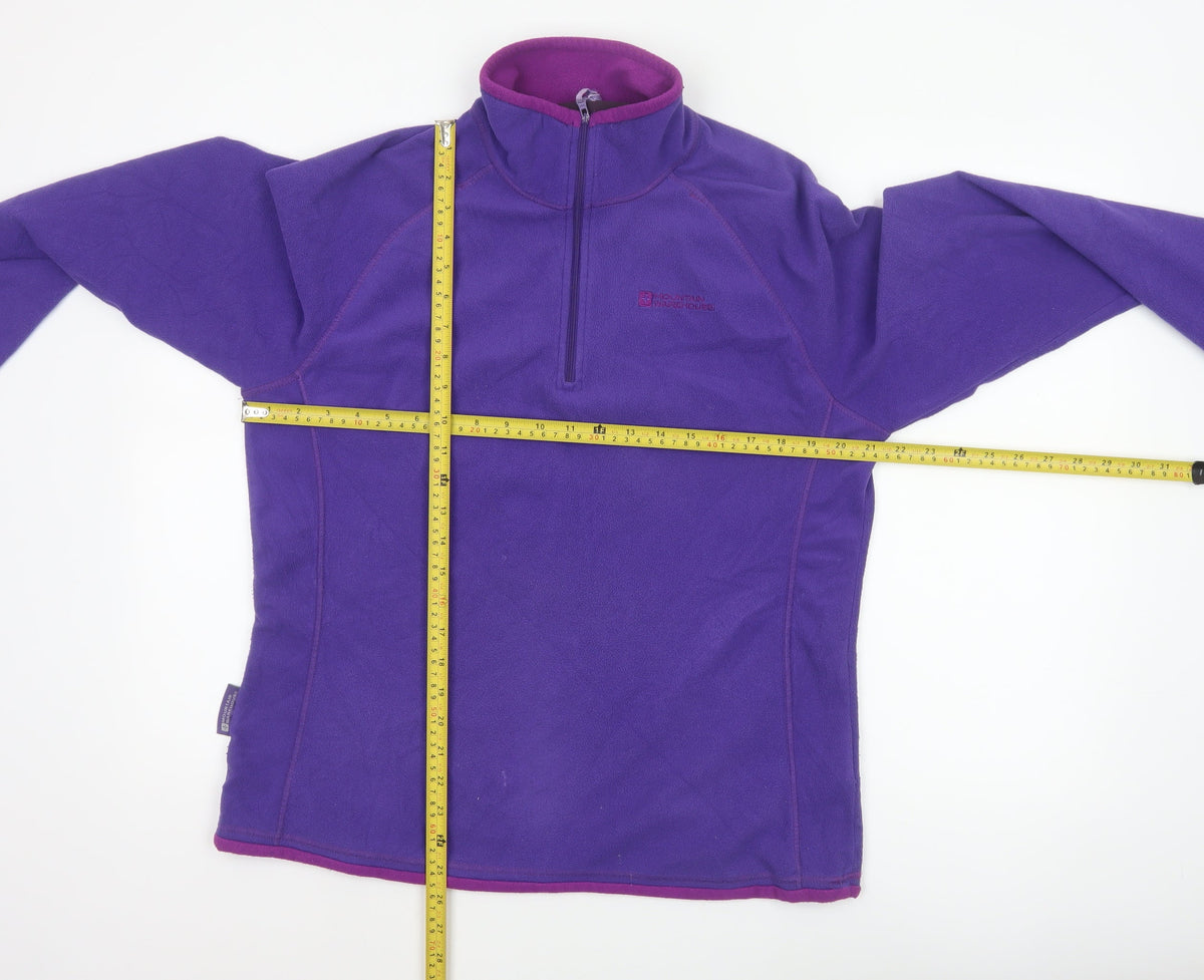 Mountain Warehouse Women Purple UK 16 Pullover 1/2 Zip Fleece Sweatshirt