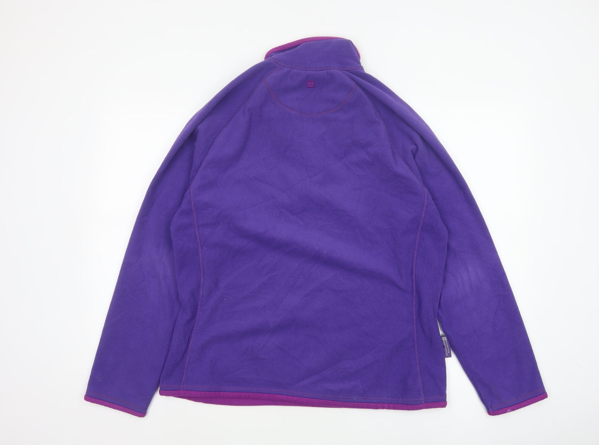 Mountain Warehouse Women Purple UK 16 Pullover 1/2 Zip Fleece Sweatshirt