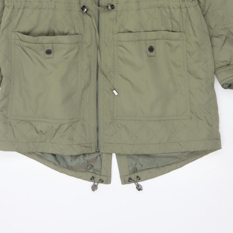Marks and Spencer Autograph Women Green UK 12 Quilted Parka Coat