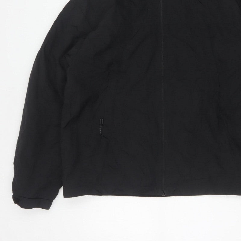 H&M Men’s Black M Hooded Padded Full Zip Puffer Jacket Winter