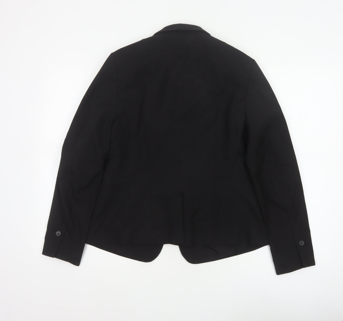 H&M Women Black UK 12 Tailored Single-Breasted Blazer Workwear