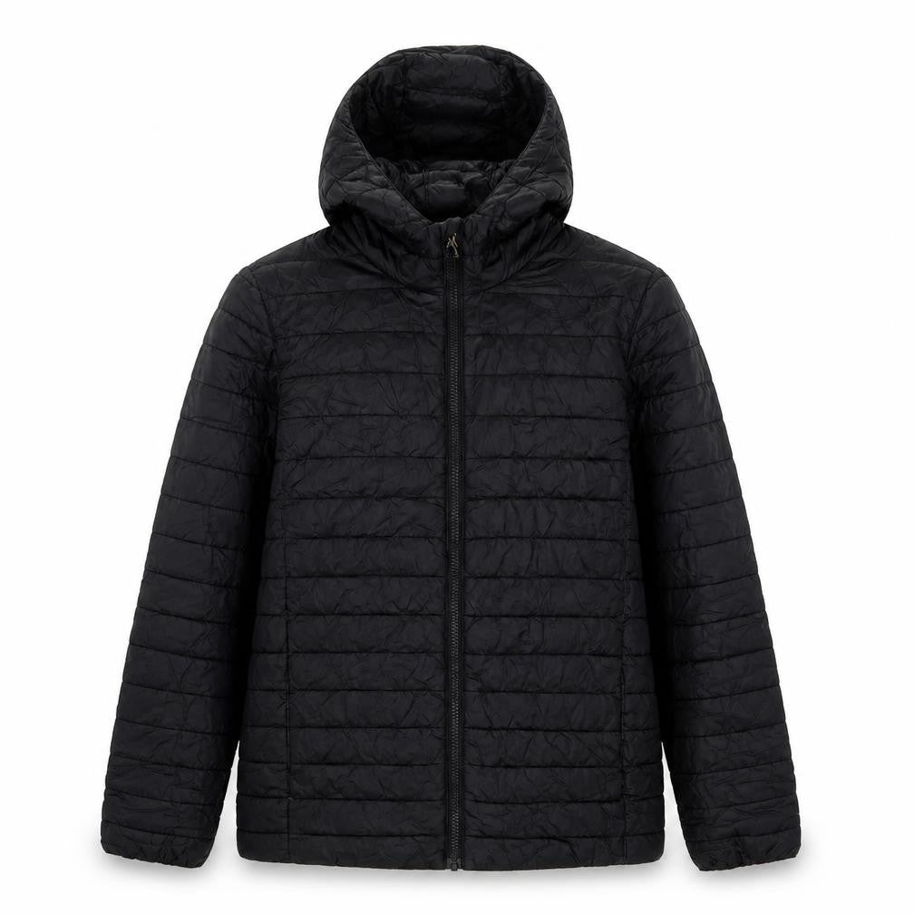 Lands' End Teens Black Size 14 Puffer Jacket Hooded Quilted