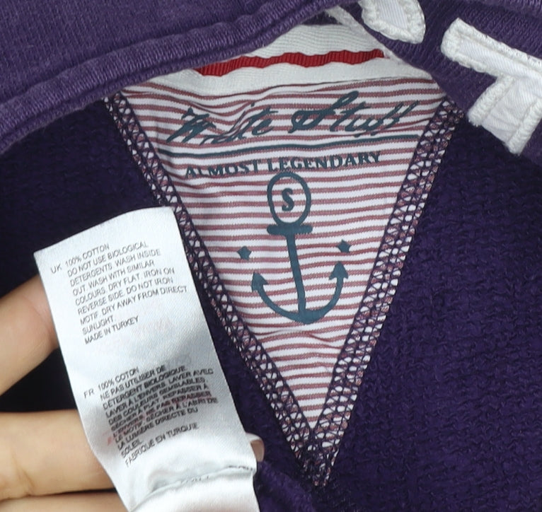 Aeropostale Men’s Purple S 1/4 Zip High Neck Pullover Sweatshirt