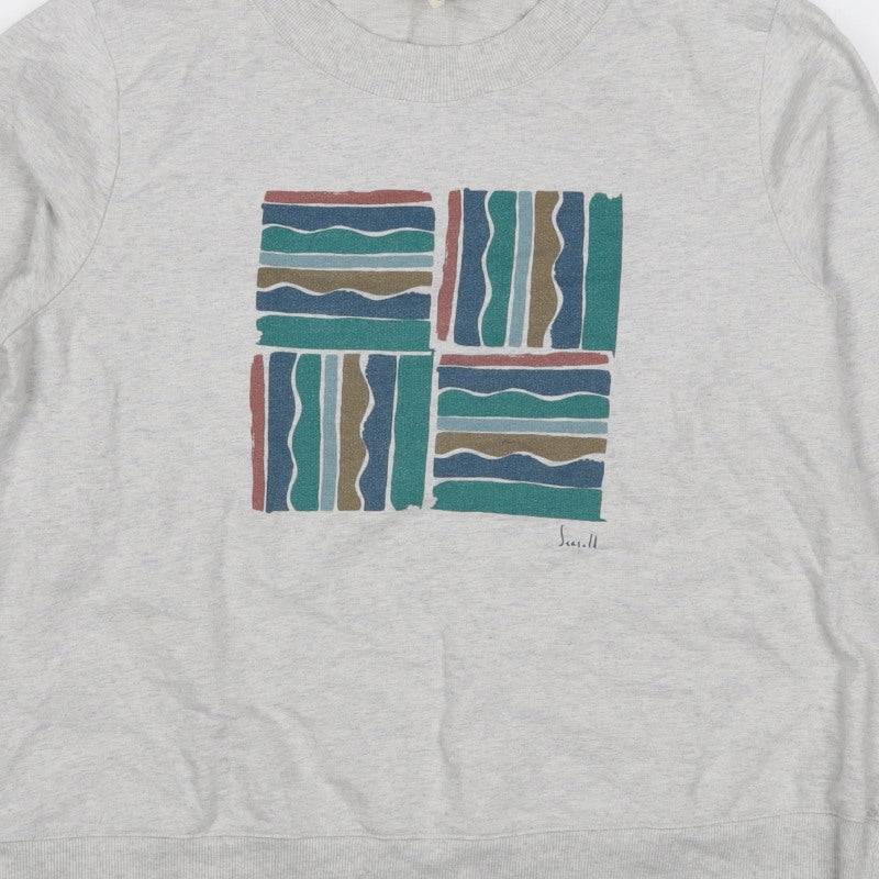 Seasalt Cornwall Women’s Grey UK 14 Organic Cotton Graphic Sweatshirt