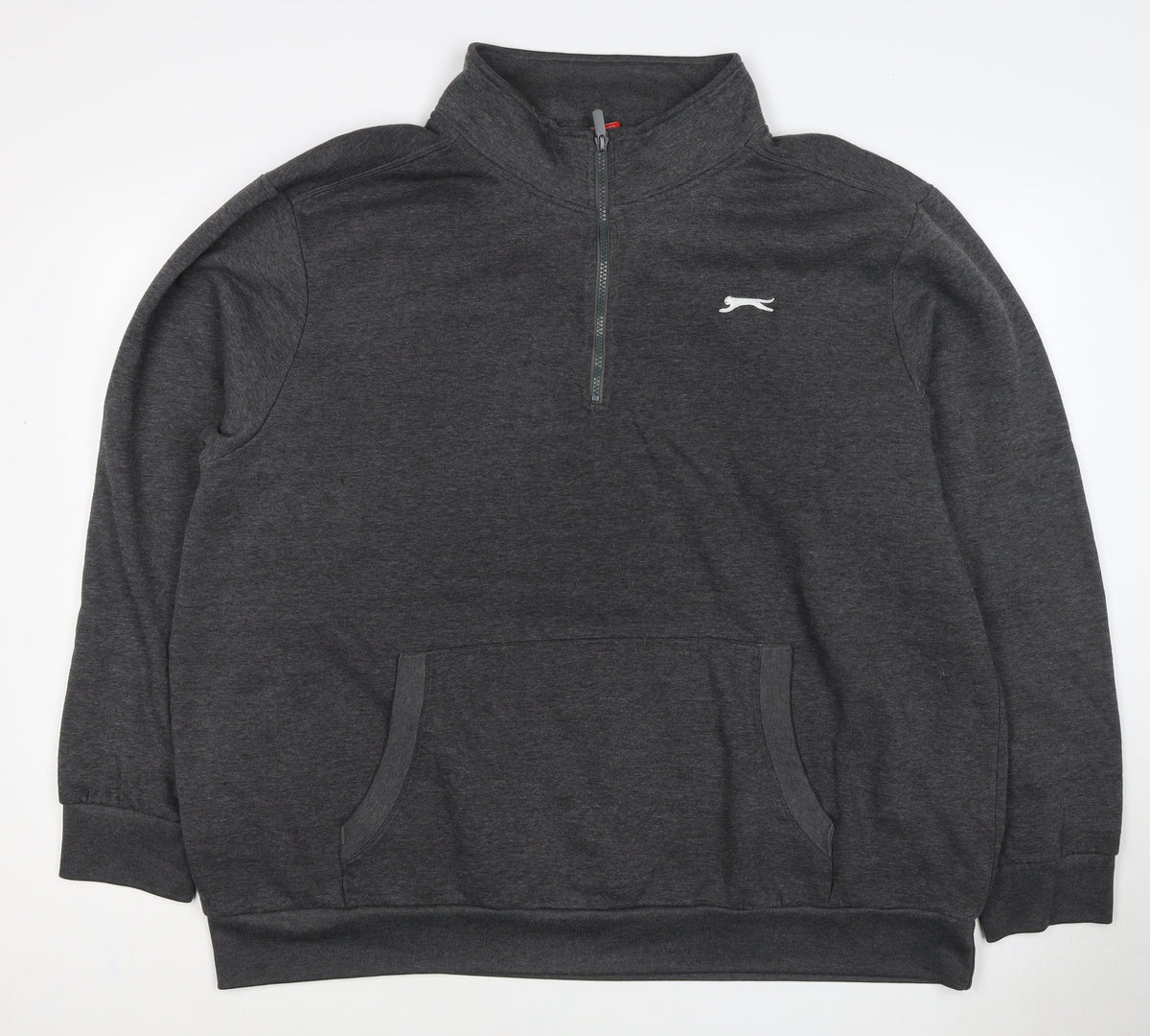 Slazenger Men’s Grey XL 1/4 Zip Pullover Sweatshirt Sports Logo