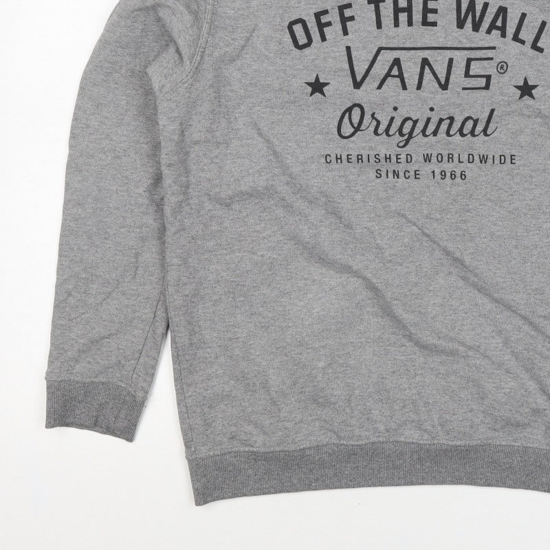 Vans Women’s Grey XL Off The Wall Logo Graphic Crew Neck Sweatshirt
