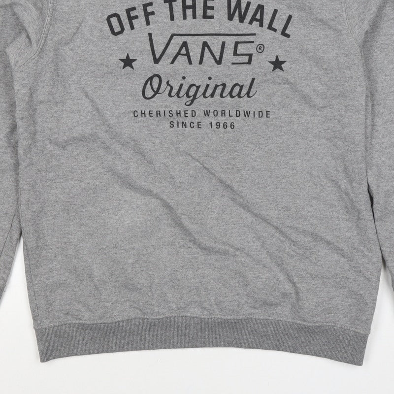 Vans Women’s Grey XL Off The Wall Logo Graphic Crew Neck Sweatshirt