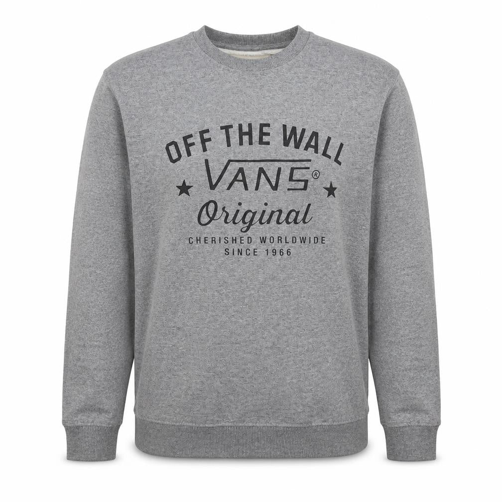 Vans Women’s Grey XL Off The Wall Logo Graphic Crew Neck Sweatshirt