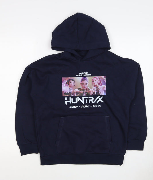 M&S Girls Blue 11-12 Years KPop Demon Hunters HUNTR/X Pullover Hoodie