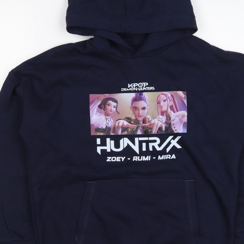 M&S Girls Blue 11-12 Years KPop Demon Hunters HUNTR/X Pullover Hoodie