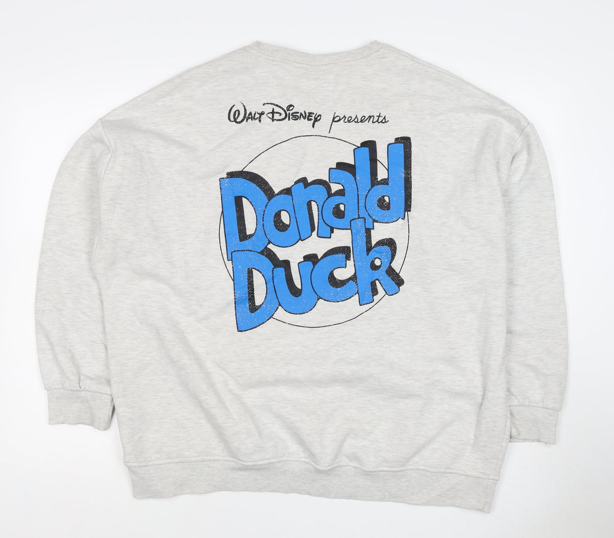 Disney Mickey & Friends Women’s Grey M Donald Duck Graphic Sweatshirt