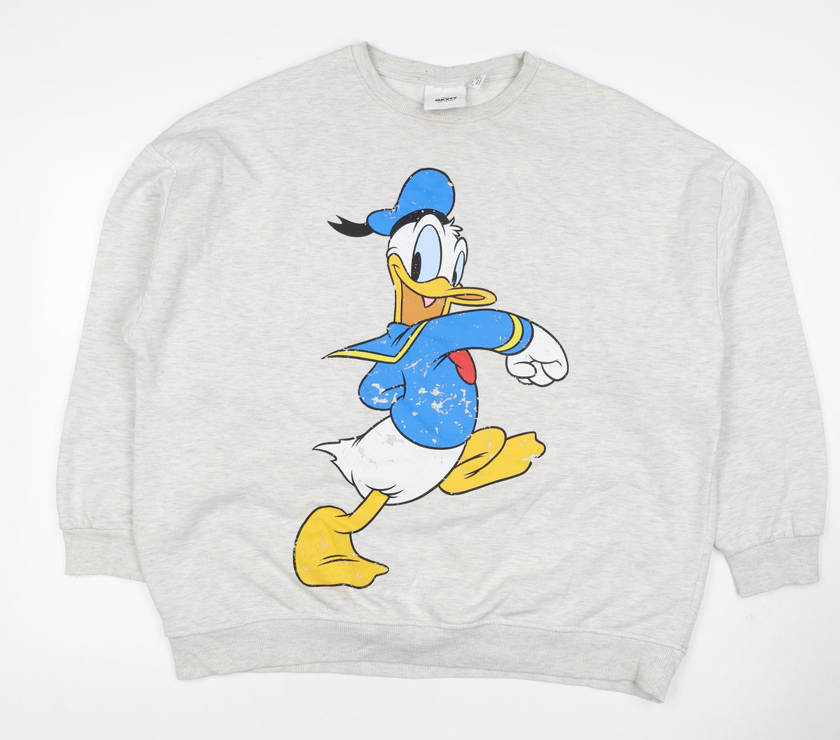 Disney Mickey & Friends Women’s Grey M Donald Duck Graphic Sweatshirt