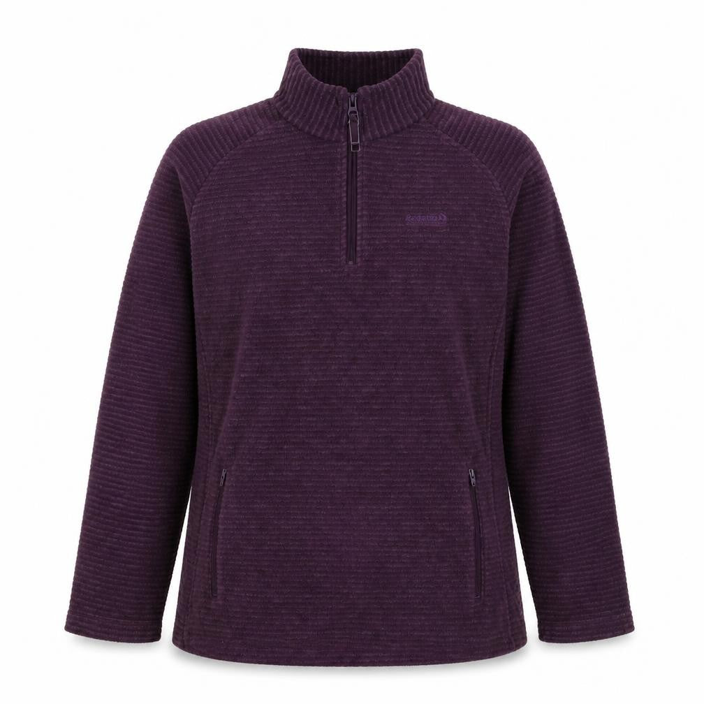 Regatta Women’s Purple UK 16 1/4 Zip Fleece Sweatshirt Pockets