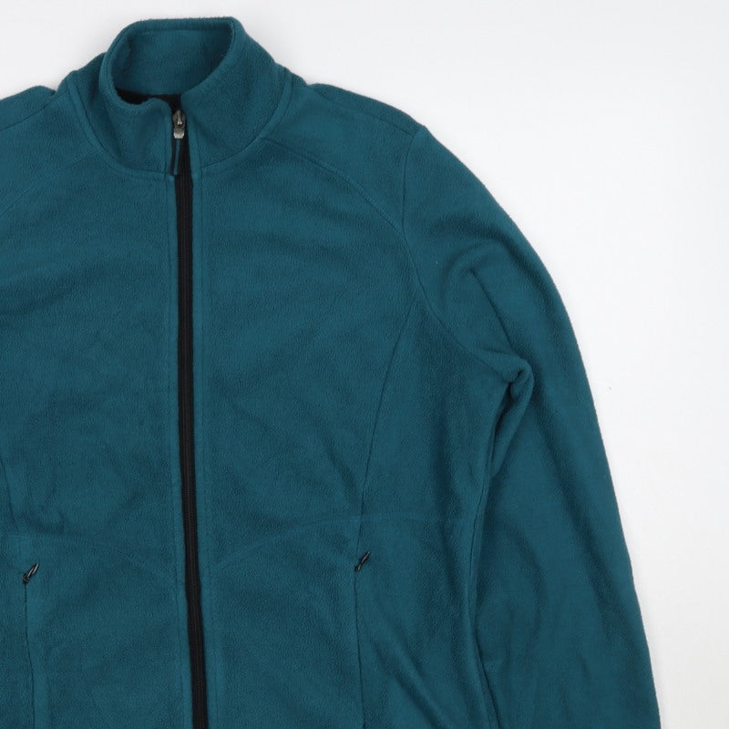 M&S Women’s Blue UK 14 Full Zip Fleece Jacket Collared