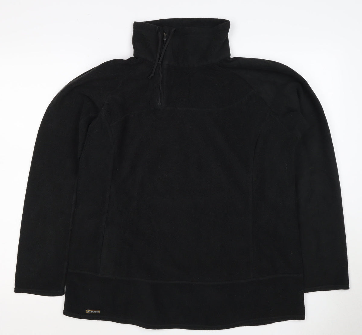 Columbia Women Black XL Titanium 1/4 Zip Fleece Sweatshirt High Neck