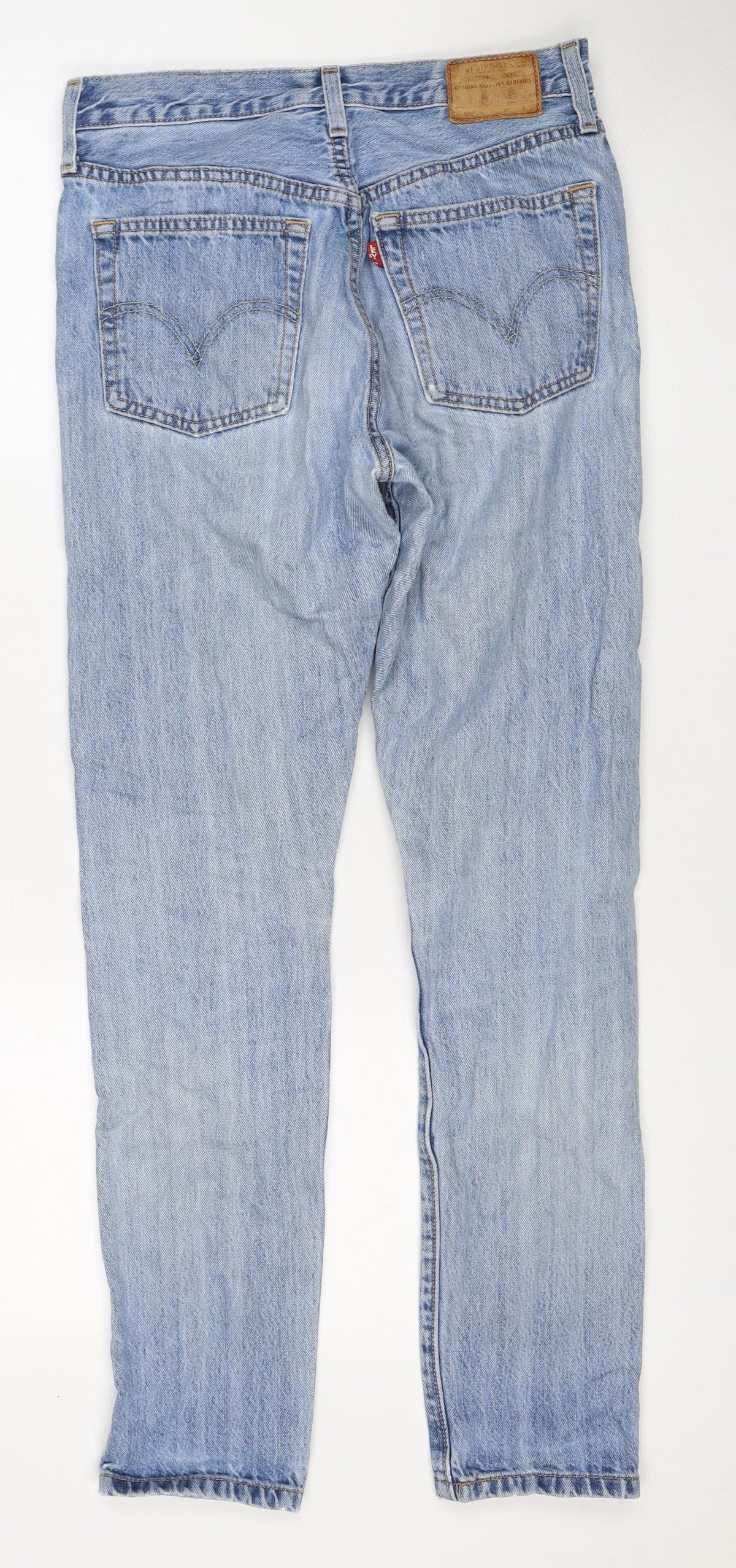 Levi's Premium Men's Blue W34 L30 Straight Light Wash Distressed Jeans