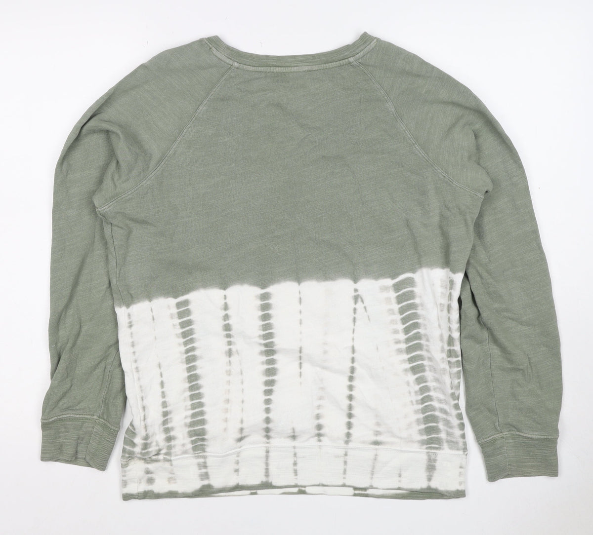 Marks and Spencer Women Green Tie Dye Sweatshirt Size 10 Crew Neck