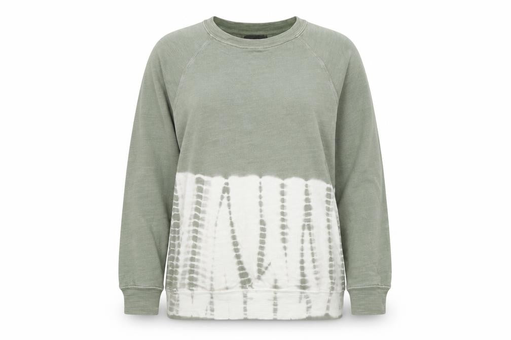Marks and Spencer Women Green Tie Dye Sweatshirt Size 10 Crew Neck
