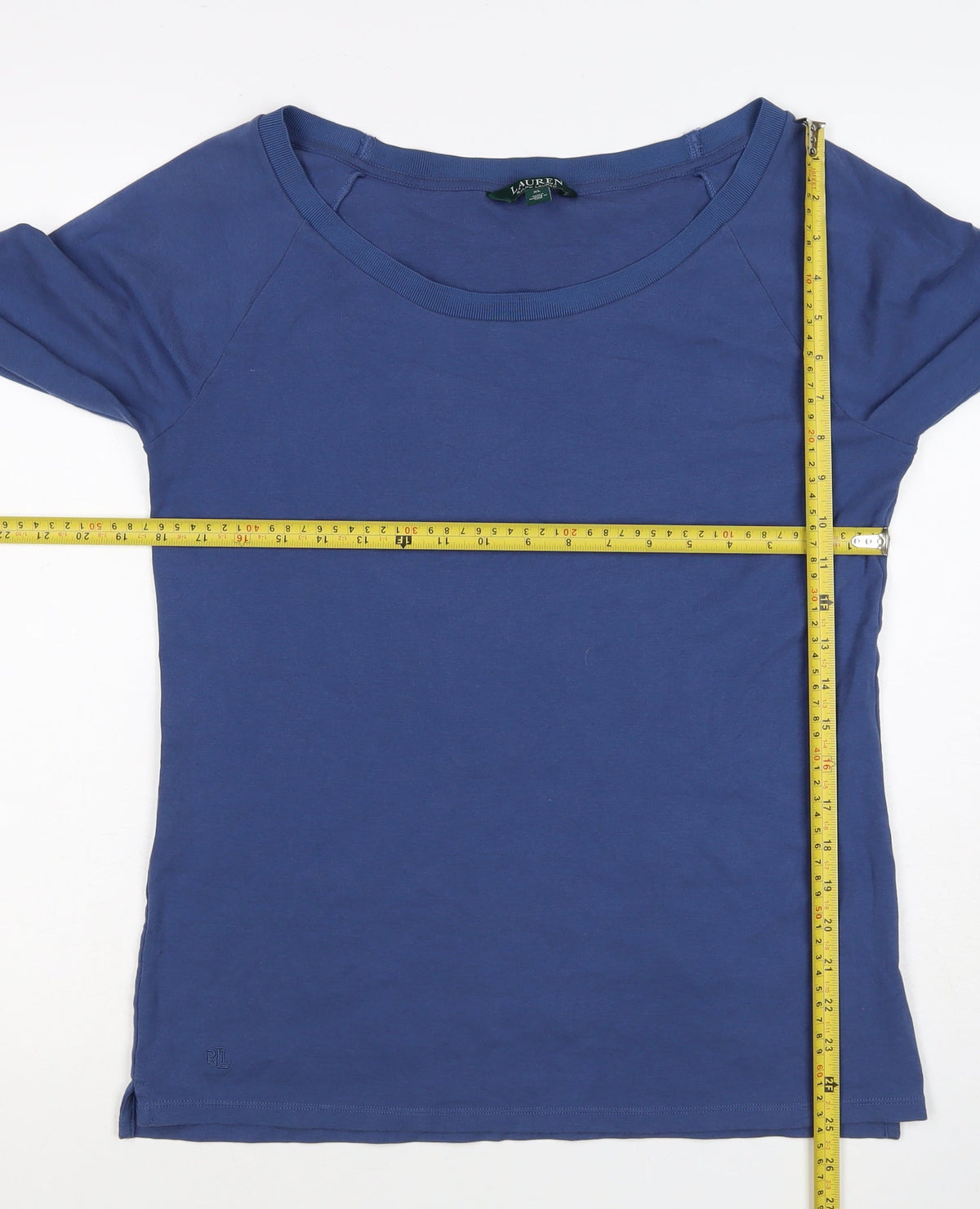 Lauren Ralph Lauren Women Blue XL Basic Crew Neck Long Sleeve T-Shirt