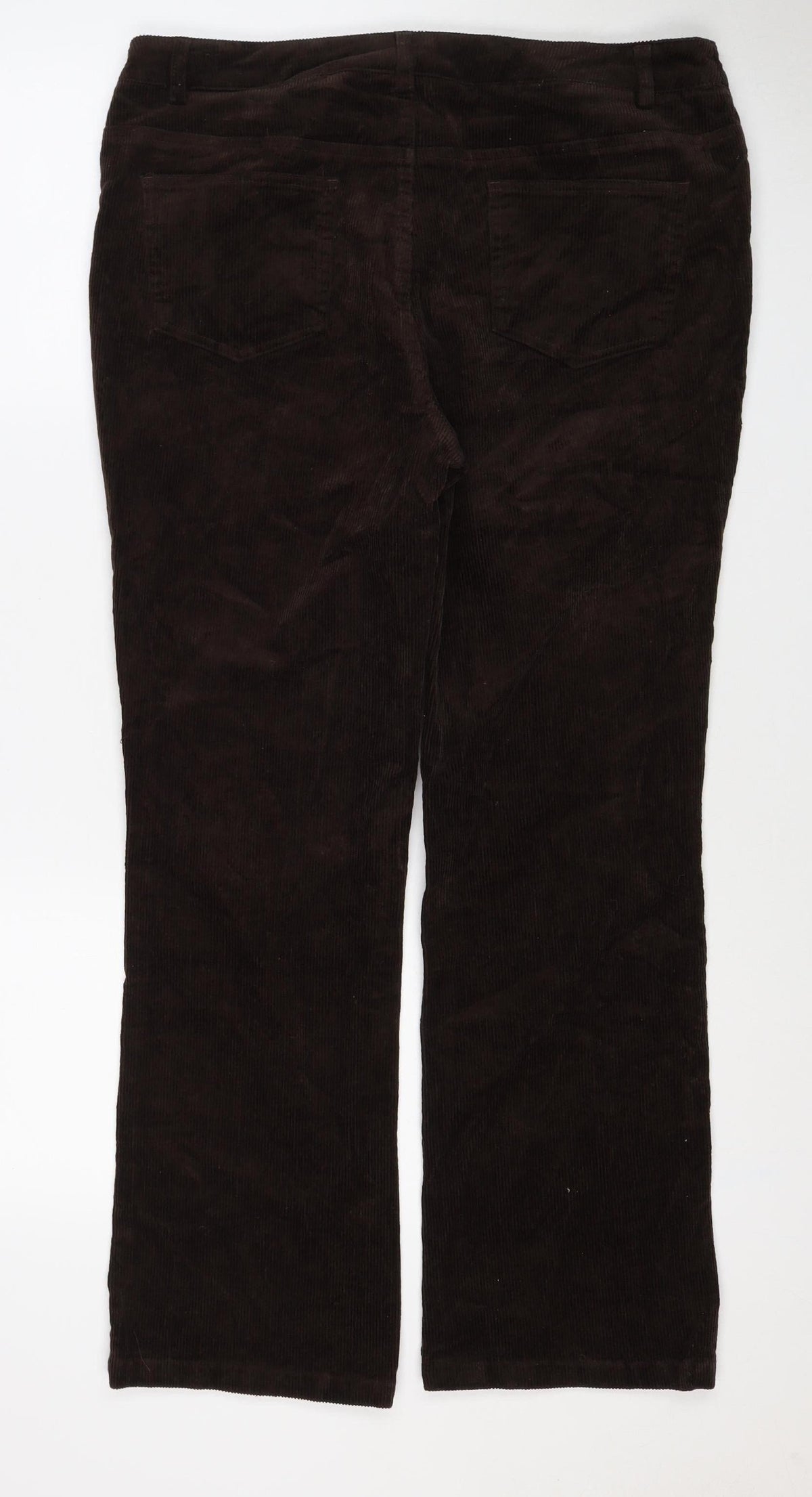 Joe Browns Women’s Brown Corduroy Bootcut Trousers UK 14 Pockets