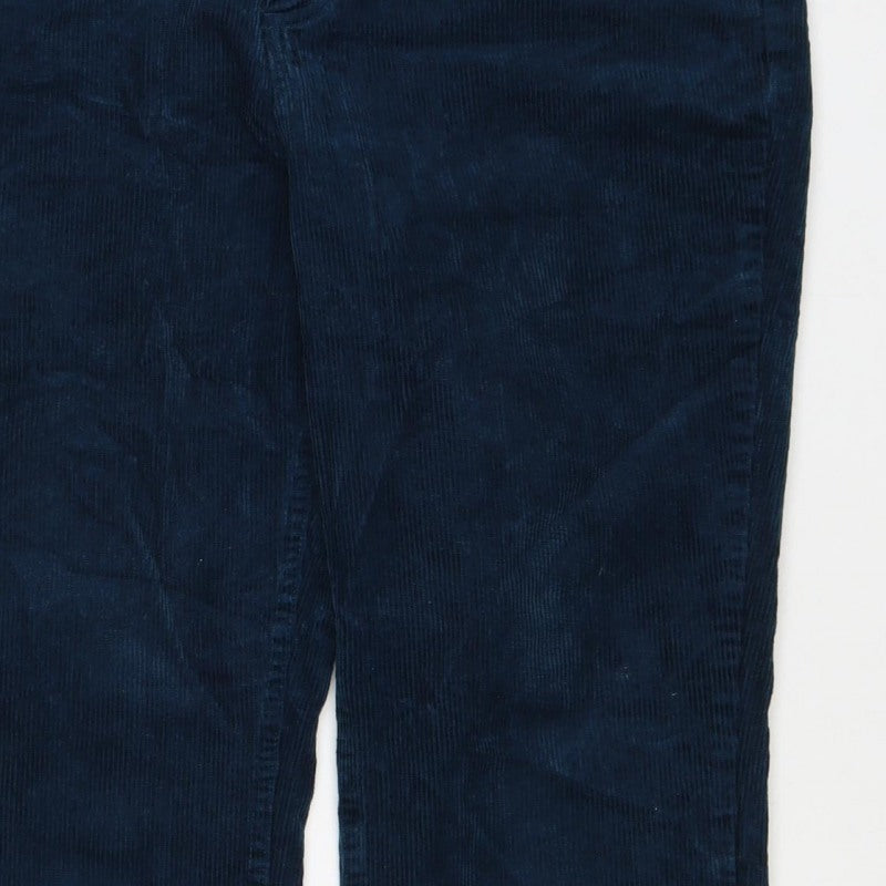 Joe Browns Women’s Blue UK 14 Corduroy Straight Trousers Pockets
