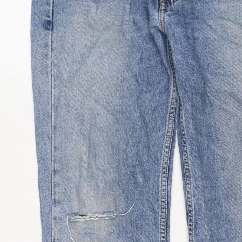 Levi's Men's Blue W31 L32 Engineered Straight Distressed Jeans