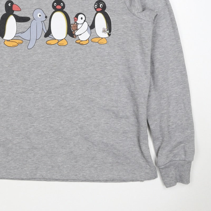 ASOS Women’s Grey Pingu Penguin Graphic Crew Neck Sweatshirt UK 6