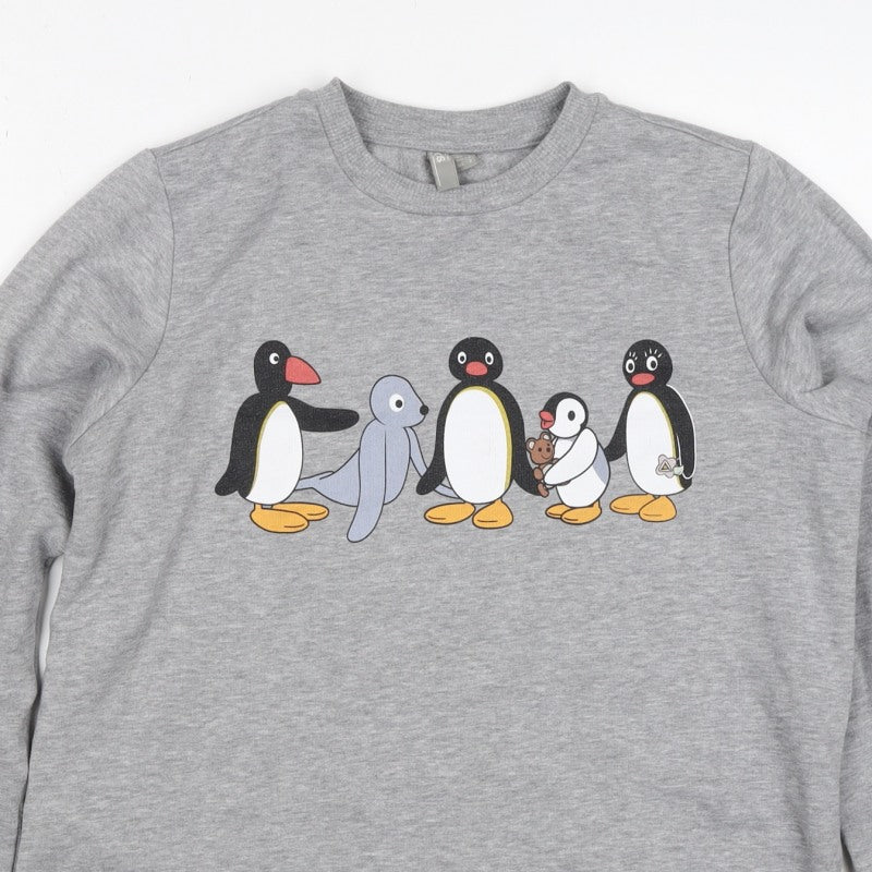 ASOS Women’s Grey Pingu Penguin Graphic Crew Neck Sweatshirt UK 6