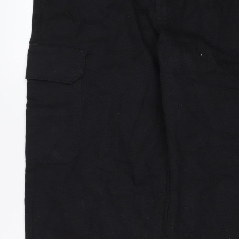 Marks and Spencer Men's Black M Long Straight Cargo Cotton Jeans