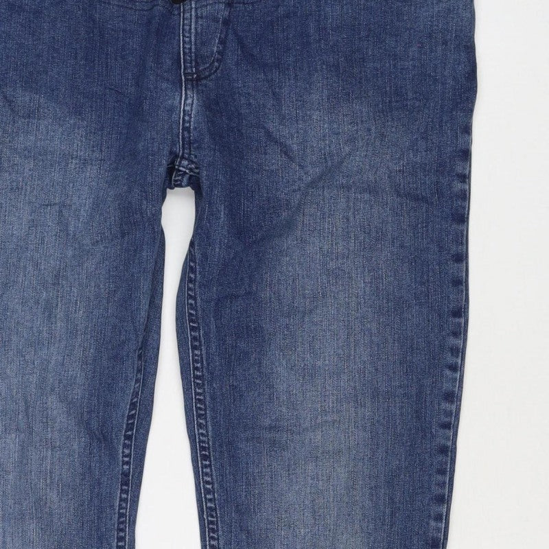 JoJo Maman Bébé Women Blue UK 10 Maternity Straight Stretch Jeans