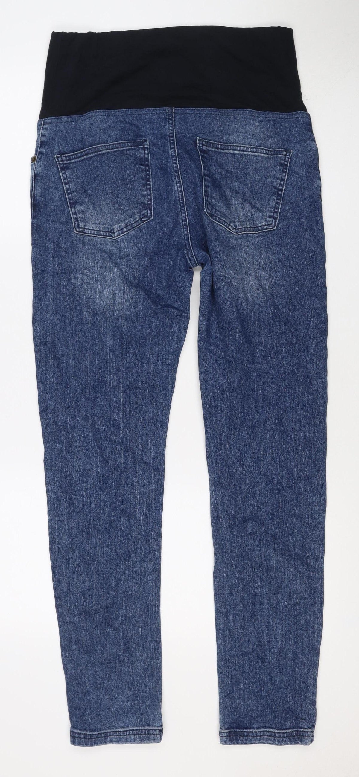 JoJo Maman Bébé Women Blue UK 10 Maternity Straight Stretch Jeans