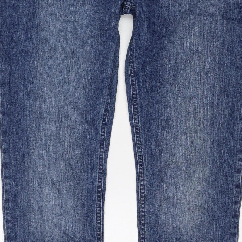 JoJo Maman Bébé Women Blue UK 10 Maternity Straight Stretch Jeans