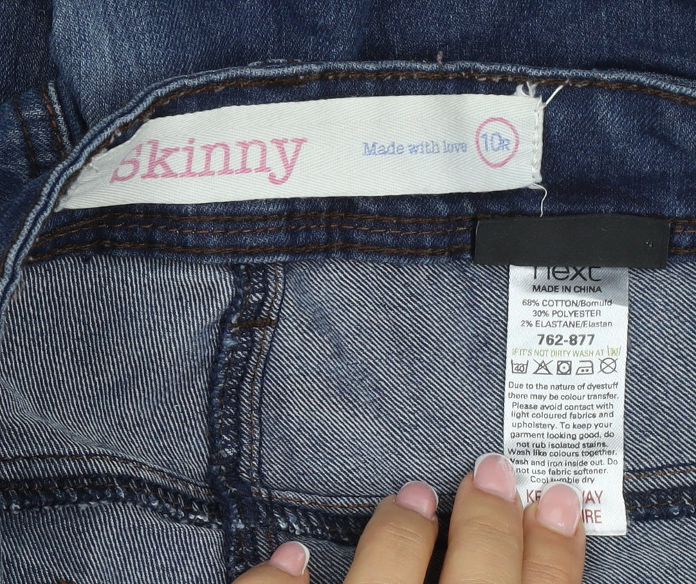 Next Women Blue UK 10 Skinny Stretch Dark Wash Denim Jeans