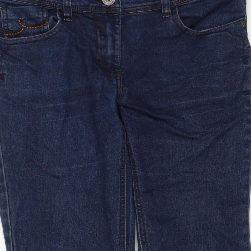 Next Women Blue UK 10 Skinny Stretch Dark Wash Denim Jeans
